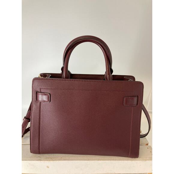 MICHAEL KORS, LARGE WINE SAFFIANO LEATHER CROSSBODY BAG - Picture 6 of 16